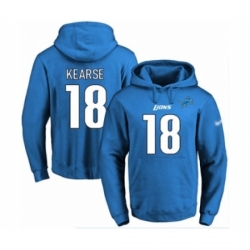 Football Mens Detroit Lions 18 Jermaine Kearse Blue Name Number Pullover Hoodie