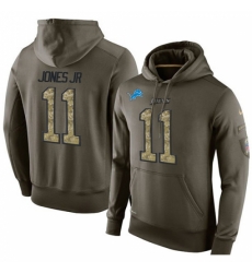 NFL Nike Detroit Lions 11 Marvin Jones Jr Green Salute To Service Mens Pullover Hoodie