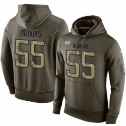 NFL Nike Green Bay Packers 55 Ahmad Brooks Green Salute To Service Mens Pullover Hoodie