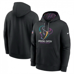 Men Houston Texans Black 2024 Crucial Catch Club Pullover Hoodie