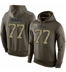 NFL Nike Jacksonville Jaguars 77 Patrick Omameh Green Salute To Service Mens Pullover Hoodie