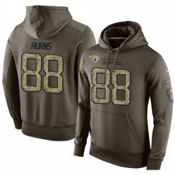 NFL Nike Jacksonville Jaguars 88 Allen Hurns Green Salute To Service Mens Pullover Hoodie