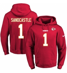 NFL Mens Nike Kansas City Chiefs 1 Leon Sandcastle Red Name Number Pullover Hoodie