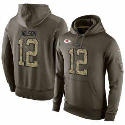 NFL Nike Kansas City Chiefs 12 Albert Wilson Green Salute To Service Mens Pullover Hoodie