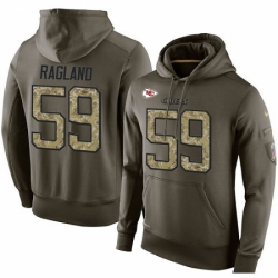 NFL Nike Kansas City Chiefs 59 Reggie Ragland Green Salute To Service Mens Pullover Hoodie