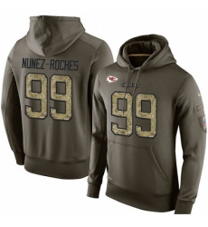 NFL Nike Kansas City Chiefs 99 Rakeem Nunez Roches Green Salute To Service Mens Pullover Hoodie