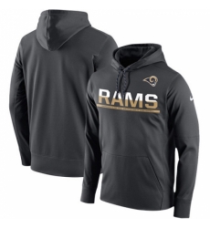 NFL Mens Los Angeles Rams Nike Sideline Circuit Anthracite Pullover Hoodie