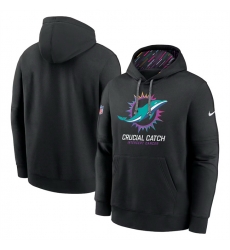 Men Miami Dolphins Black 2024 Crucial Catch Club Pullover Hoodie