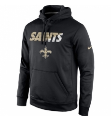 NFL Mens New Orleans Saints Nike Black Kick Off Staff Performance Pullover Hoodie