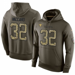 NFL Nike New Orleans Saints 32 Kenny Vaccaro Green Salute To Service Mens Pullover Hoodie