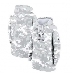 Women New Orleans Saints 2024 Arctic Camo Salute To Service Club Fleece Pullover Hoodie