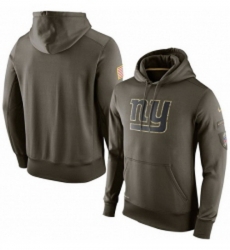 NFL Mens New York Giants Nike Olive Salute To Service KO Performance Hoodie