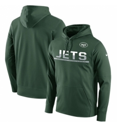 NFL Mens New York Jets Nike Green Sideline Circuit Pullover Performance Hoodie