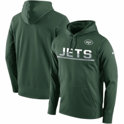 NFL Mens New York Jets Nike Green Sideline Circuit Pullover Performance Hoodie