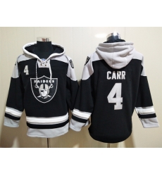 Los Angeles Raiders Sitched Pullover Hoodie #4 Derek Carr