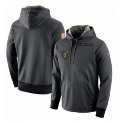 NFL Mens Oakland Raiders Nike Anthracite Salute to Service Player Performance Hoodie