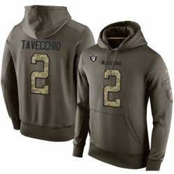 NFL Nike Oakland Raiders 2 Giorgio Tavecchio Green Salute To Service Mens Pullover Hoodie