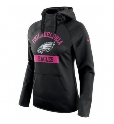 NFL Philadelphia Eagles Nike Womens Breast Cancer Awareness Circuit Performance Pullover Hoodie Black