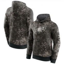 Men Philadelphia Eagles Black Gray Blackout Tonal Pullover Hoodie