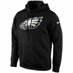 NFL Mens Philadelphia Eagles Nike Black KO Logo Essential Hoodie