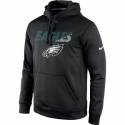 NFL Mens Philadelphia Eagles Nike Black Kick Off Staff Performance Pullover Hoodie