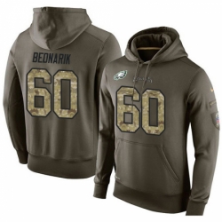 NFL Nike Philadelphia Eagles 60 Chuck Bednarik Green Salute To Service Mens Pullover Hoodie