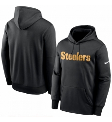 Men Pittsburgh Steelers Nike Fan Gear Wordmark Performance Pullover Hoodie Black