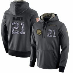 NFL Mens Nike Pittsburgh Steelers 21 Joe Haden Stitched Black Anthracite Salute to Service Player Performance Hoodie