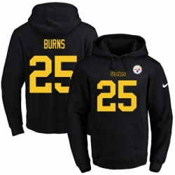 NFL Mens Nike Pittsburgh Steelers 25 Artie Burns BlackGold No Name Number Pullover Hoodie