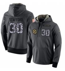 NFL Mens Nike Pittsburgh Steelers 30 Daimion Stafford Stitched Black Anthracite Salute to Service Player Performance Hoodie