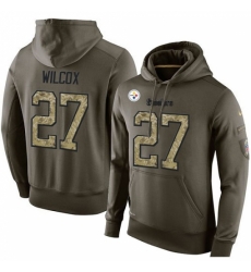 NFL Nike Pittsburgh Steelers 27 JJ Wilcox Green Salute To Service Mens Pullover Hoodie