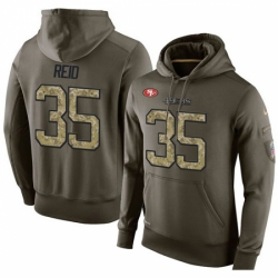 NFL Nike San Francisco 49ers 35 Eric Reid Green Salute To Service Mens Pullover Hoodie