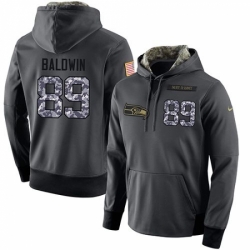 NFL Mens Nike Seattle Seahawks 89 Doug Baldwin Stitched Black Anthracite Salute to Service Player Performance Hoodie