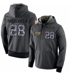 NFL Mens Nike Tampa Bay Buccaneers 28 Vernon Hargreaves III Stitched Black Anthracite Salute to Service Player Performance Hoodie