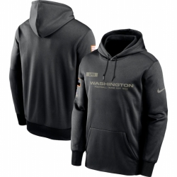 Men Washington Football Team Nike 2020 Salute to Service Sideline Performance Pullover Hoodie Black