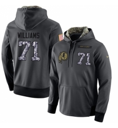 NFL Nike Washington Redskins 71 Trent Williams Stitched Black Anthracite Salute to Service Player Performance Hoodie