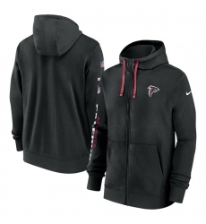 Men Atlanta Falcons Black 2024 Team Full Zip Hoodie