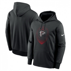 Men Atlanta Falcons Black Icon Performance Pullover Hoodie