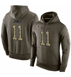 NFL Nike Atlanta Falcons 11 Julio Jones Green Salute To Service Mens Pullover Hoodie