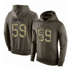 NFL Nike Atlanta Falcons 59 DeVondre Campbell Green Salute To Service Mens Pullover Hoodie