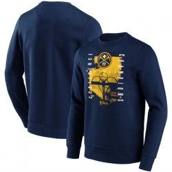 Men Denver Nuggets Navy 2023 Champions Free Throw Graphic Crew Sweatshirt