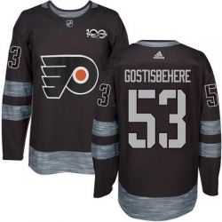 Flyers #53 Shayne Gostisbehere Black 1917 2017 100th Anniversary Stitched NHL Jersey