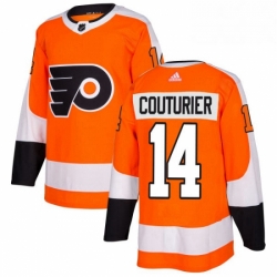 Mens Adidas Philadelphia Flyers 14 Sean Couturier Authentic Orange Home NHL Jersey 