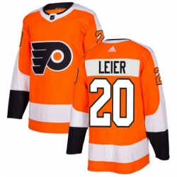 Mens Adidas Philadelphia Flyers 20 Taylor Leier Authentic Orange Home NHL Jersey 