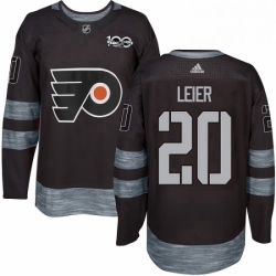 Mens Adidas Philadelphia Flyers 20 Taylor Leier Premier Black 1917 2017 100th Anniversary NHL Jersey 