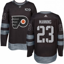 Mens Adidas Philadelphia Flyers 23 Brandon Manning Premier Black 1917 2017 100th Anniversary NHL Jersey 