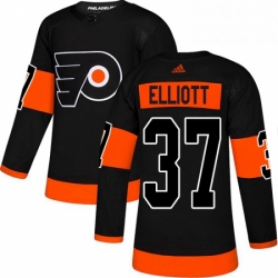 Mens Adidas Philadelphia Flyers 37 Brian Elliott Premier Black Alternate NHL Jersey 