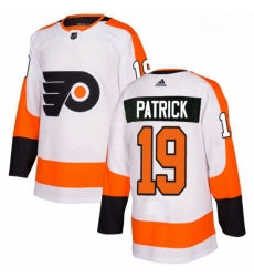 Womens Adidas Philadelphia Flyers 19 Nolan Patrick Authentic White Away NHL Jersey 