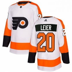 Womens Adidas Philadelphia Flyers 20 Taylor Leier Authentic White Away NHL Jersey 