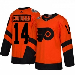 Youth Adidas Philadelphia Flyers 14 Sean Couturier Orange Authentic 2019 Stadium Series Stitched NHL Jersey 